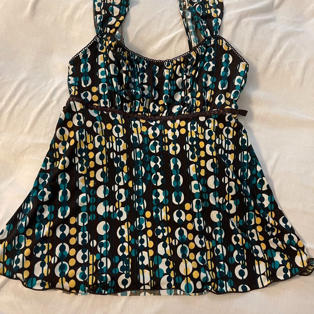 BCX Juniors' Printed Stripe Tie-Back Top, multiple colors